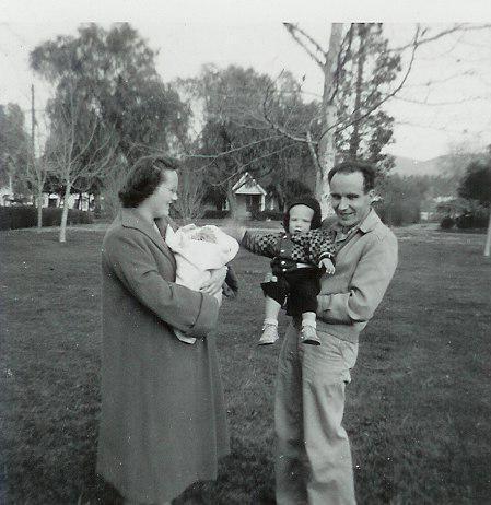 Dale, Marrion, Kids.jpg - James Dale Turner (1929-1993) holding Russell Lane Turner (son), and wife, Marion Lane Turner (1930-1982) holding Kenneth Perry Turner (baby).